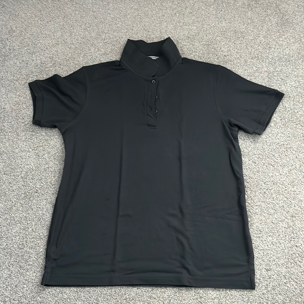 Dark grey women’s size M Port Authority polo shirt